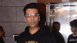 Karan Johar snapped during the success party of his latest film Dhadak in Mumbai on August 9, 2018.(IANS) Karan Johar snapped during the success party of his latest film Dhadak in Mumbai on August 9, 2018.(IANS)