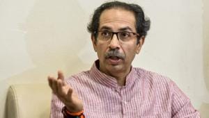 Shiv Sena chief Uddhav Thackeray at a media briefing in Mumbai.(Kunal Patil/HT Photo) Shiv Sena chief Uddhav Thackeray at a media briefing in Mumbai.(Kunal Patil/HT Photo)