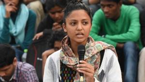 Student acrivist Shehla Rashid has alleged a threat by gangster Ravi Poojary.(HT file photo) Student acrivist Shehla Rashid has alleged a threat by gangster Ravi Poojary.(HT file photo)