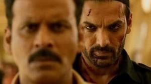 John Abraham and Manoj Baypayee are two men at loggerheads in Satyameva Jayate. John Abraham and Manoj Baypayee are two men at loggerheads in Satyameva Jayate.