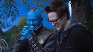 James Gunn and Michael Rooker on the set of Guardians of the Galaxy Vol 2. James Gunn and Michael Rooker on the set of Guardians of the Galaxy Vol 2.