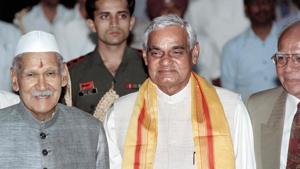 This file photo taken on May 16, 1996 shows then Prime Minister Atal Bihari Vajpayee with President Shankar Dayal Sharma after Vajpayee took the oath of office from Sharma as India's 10th prime minister in Delhi.(AFP) This file photo taken on May 16, 1996 shows then Prime Minister Atal Bihari Vajpayee with President Shankar Dayal Sharma after Vajpayee took the oath of office from Sharma as India's 10th prime minister in Delhi.(AFP)