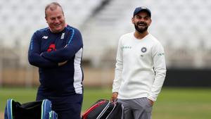 India's Virat Kohli during nets at Trent Bridge, Nottingham on August 16, 2018.(REUTERS) India's Virat Kohli during nets at Trent Bridge, Nottingham on August 16, 2018.(REUTERS)