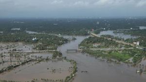 View of a flooded area is pictured in the north part of Kochi, in the Indian state of Kerala on August 18, 2018.(AFP) View of a flooded area is pictured in the north part of Kochi, in the Indian state of Kerala on August 18, 2018.(AFP)