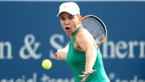 Simona Halep of Romania returns a shot to Aryna Sabalenka of Belarus during the semifinals of the Cincinnati Masters.(AFP) Simona Halep of Romania returns a shot to Aryna Sabalenka of Belarus during the semifinals of the Cincinnati Masters.(AFP)