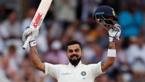 Cricket - England v India - Third Test - Trent Bridge, Nottingham, Britain - August 20, 2018 India's Virat Kohli celebrates his century Action Images via Reuters/Paul Childs(REUTERS) Cricket - England v India - Third Test - Trent Bridge, Nottingham, Britain - August 20, 2018 India's Virat Kohli celebrates his century Action Images via Reuters/Paul Childs(REUTERS)