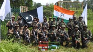 Indian Army & Pakistan Army exchange sweets on the occasion of #EidAlAdha at Poonch’s Chakan Da Bagh Crossing point.(ANI Photo) Indian Army & Pakistan Army exchange sweets on the occasion of #EidAlAdha at Poonch’s Chakan Da Bagh Crossing point.(ANI Photo)