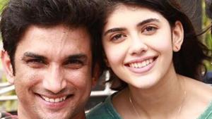 Sushant Singh Rajput and Sanjana Sanghi in a promotional still from Kizie Aur Manny. Sushant Singh Rajput and Sanjana Sanghi in a promotional still from Kizie Aur Manny.