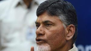 File photo of Andhra Pradesh chief minister N Chandrababu Naidu addressing a press conference in New Delhi.(PTI Photo) File photo of Andhra Pradesh chief minister N Chandrababu Naidu addressing a press conference in New Delhi.(PTI Photo)