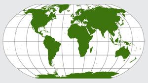 An equal area map projection retains the size of the continents as on earth, but distorts the shape or the angle of the landmass An equal area map projection retains the size of the continents as on earth, but distorts the shape or the angle of the landmass