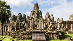 Akhilesh Yadav has announced that a grand city named after Lord Vishnu would be developed, with a spectacular temple inspired by Cambodia’s sprawling Angkor Wat.(AFP File Photo) Akhilesh Yadav has announced that a grand city named after Lord Vishnu would be developed, with a spectacular temple inspired by Cambodia’s sprawling Angkor Wat.(AFP File Photo)