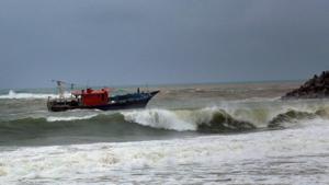 A shipping boat was berthed at a port moved away due to high winds following the Cyclone Ockhi in Kanyakumari.(PTI File Photo) A shipping boat was berthed at a port moved away due to high winds following the Cyclone Ockhi in Kanyakumari.(PTI File Photo)