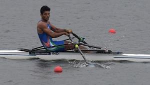 India's Dushyant competes during the lightweight men's single sculls rowing event at the 2014 Asian Games in Incheon on September 24, 2014. He is now a two-time bronze medallist at the Asian Games.(AFP/Getty Images) India's Dushyant competes during the lightweight men's single sculls rowing event at the 2014 Asian Games in Incheon on September 24, 2014. He is now a two-time bronze medallist at the Asian Games.(AFP/Getty Images)