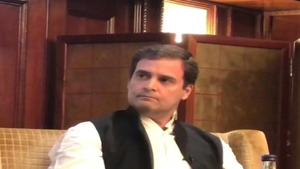 Rahul Gandhi addressing the Indian Journalists Association in London on Saturday.(ANI Photo) Rahul Gandhi addressing the Indian Journalists Association in London on Saturday.(ANI Photo)