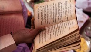 Sanskrit Diwas 2018: While the language is often associated with pujas and religious functions, there is also a wealth of popular literature associated with the language.(Shutterstock) Sanskrit Diwas 2018: While the language is often associated with pujas and religious functions, there is also a wealth of popular literature associated with the language.(Shutterstock)