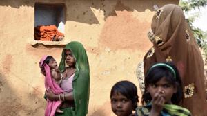 Halku Adivasi’s 15-month-old son Anil died of severe malnutrition, following which his second son was given BCG and DPT vaccines together.(HT File Photo) Halku Adivasi’s 15-month-old son Anil died of severe malnutrition, following which his second son was given BCG and DPT vaccines together.(HT File Photo)