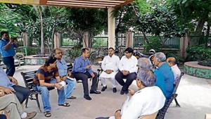 Residents of Sector 34 and Sector 51 met officials of the sanitation and the horticulture department. Residents of Sector 34 and Sector 51 met officials of the sanitation and the horticulture department.