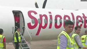 A Bombardier Q400 aircraft made the one-way trip to New Delhi from Dehradun, about 200 kilometers from the capital.(ANI/Twitter)