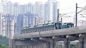 The Delhi Metro Rail Corporation has started trials on 29.707 km Greater Noida to Sector 71 Metro station. The metro link is expected to have a daily ridership of 1.2 lakh.(Sunil Ghosh/HT PHOTO) The Delhi Metro Rail Corporation has started trials on 29.707 km Greater Noida to Sector 71 Metro station. The metro link is expected to have a daily ridership of 1.2 lakh.(Sunil Ghosh/HT PHOTO)