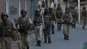 Authorities on Monday imposed a shutdown on Srinagar and some other parts of the Kashmir Valley following rumours that the Supreme Court has scrapped Article 35A, police said.(AP File Photo) Authorities on Monday imposed a shutdown on Srinagar and some other parts of the Kashmir Valley following rumours that the Supreme Court has scrapped Article 35A, police said.(AP File Photo)