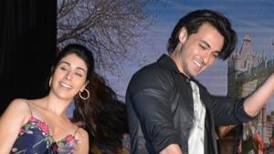 Actors Aayush Sharma and Warina Hussain during the promotion of their upcoming film Loveratri in Mumbai.(IANS) Actors Aayush Sharma and Warina Hussain during the promotion of their upcoming film Loveratri in Mumbai.(IANS)