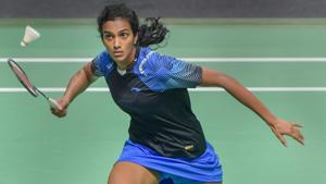 PV Sindhu in action against Tai Tzu Ying of Chinese Taipei at Asian Games.(PTI) PV Sindhu in action against Tai Tzu Ying of Chinese Taipei at Asian Games.(PTI)
