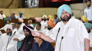 Punjab Chief Minister Capt. Amarinder Singh speaks in the Vidhan Sabha in Chandigarh on Tuesday, Aug 28, 2018.(PTI Photo) Punjab Chief Minister Capt. Amarinder Singh speaks in the Vidhan Sabha in Chandigarh on Tuesday, Aug 28, 2018.(PTI Photo)