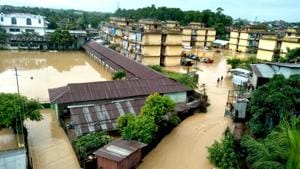 The Netaji Colony in Dimapur, Nagaland’s commercial capital. The state has suffered heavy damages in month-long rains.(Handout photo) The Netaji Colony in Dimapur, Nagaland’s commercial capital. The state has suffered heavy damages in month-long rains.(Handout photo)