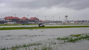 Submerged area near Cochin International Airport after monsoon rainfall, in Kochi on Aug 15, 2018.(PTI Photo) Submerged area near Cochin International Airport after monsoon rainfall, in Kochi on Aug 15, 2018.(PTI Photo)