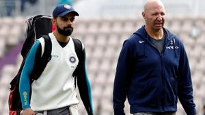 India's Virat Kohli during nets ahead of the fourth Test against England in Southampton.(REUTERS) India's Virat Kohli during nets ahead of the fourth Test against England in Southampton.(REUTERS)