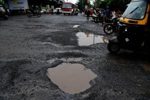 The Sion -Panvel highway has become a problem for the people during monsoon.(HT PHOTO) The Sion -Panvel highway has become a problem for the people during monsoon.(HT PHOTO)