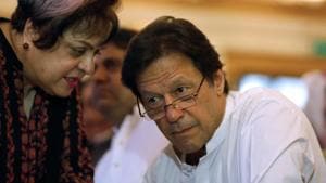 File photo of Pakistan Prime Minister Imran Khan(R) with his lawmaker Shireen Mazari.(REUTERS) File photo of Pakistan Prime Minister Imran Khan(R) with his lawmaker Shireen Mazari.(REUTERS)