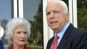 Roberta McCain is expected to attend memorial and burial services in Washington and Maryland later this week for the middle son she called “Johnny,” the Vietnam prisoner of war, congressman, senator and two-time presidential candidate who died of brain cancer on Saturday at age 81.(AP) Roberta McCain is expected to attend memorial and burial services in Washington and Maryland later this week for the middle son she called “Johnny,” the Vietnam prisoner of war, congressman, senator and two-time presidential candidate who died of brain cancer on Saturday at age 81.(AP)