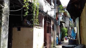 Rahat Plaza in Sion where three committee members were recently suspended for having more than two children. Originally a colonial-era chawl with 87 housing units, it is currently registered as a single society.(HT Photo) Rahat Plaza in Sion where three committee members were recently suspended for having more than two children. Originally a colonial-era chawl with 87 housing units, it is currently registered as a single society.(HT Photo)