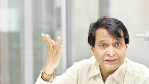 Suresh Prabhu announced on Thursday that the international airport in Mumbai will be officially called the Chhatrapati Shivaji Maharaj International Airport from the earlier Chhatrapati Shivaji International Airport.(Hindustan Times) Suresh Prabhu announced on Thursday that the international airport in Mumbai will be officially called the Chhatrapati Shivaji Maharaj International Airport from the earlier Chhatrapati Shivaji International Airport.(Hindustan Times)