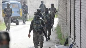 Two soldiers were injured in the operation that began on Friday.(HT File Photo) Two soldiers were injured in the operation that began on Friday.(HT File Photo)