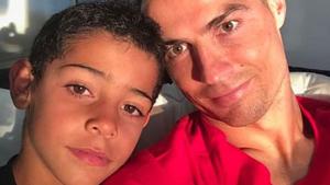 Cristiano Ronaldo Jr scored four goals in his debut for Juventus’s Under-9 team.(Instagram (@Cristiano)) Cristiano Ronaldo Jr scored four goals in his debut for Juventus’s Under-9 team.(Instagram (@Cristiano))