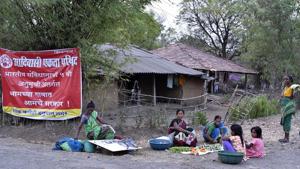 A banner in Hanuman Nagar village in Palghar Taluka opposing the Mumbai - Ahmedabad bullet train in May. People who cede their land for the bullet train project can get the stamp duty of any property they buy reimbursed, provided they do it within three years of handing over the land, a top official said.(Anshuman Poyrekar/HT Photo) A banner in Hanuman Nagar village in Palghar Taluka opposing the Mumbai - Ahmedabad bullet train in May. People who cede their land for the bullet train project can get the stamp duty of any property they buy reimbursed, provided they do it within three years of handing over the land, a top official said.(Anshuman Poyrekar/HT Photo)