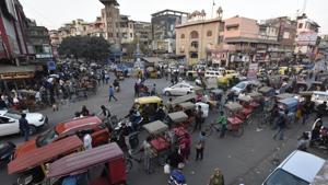 If the Chandni Chowk experiment works, it will become a template for creating car­-free zones in the city.(Virendra Singh Gosain / HT File)