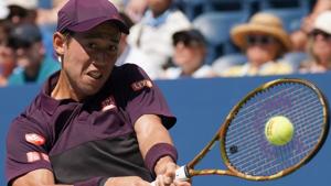 Kei Nishikori of Japan competes against Philipp Kohlschreiber of Germany during their 4th round 2018 US Open Men's Singles match.(AFP) Kei Nishikori of Japan competes against Philipp Kohlschreiber of Germany during their 4th round 2018 US Open Men's Singles match.(AFP)
