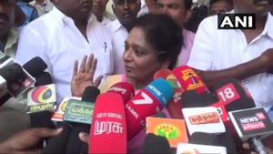 The student allegedly shouted “down, down, fascist BJP, down, down” when she saw Dr Tamilisai Soundararajan.(ANI/Twitter) The student allegedly shouted “down, down, fascist BJP, down, down” when she saw Dr Tamilisai Soundararajan.(ANI/Twitter)