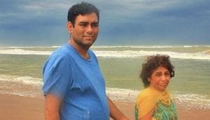 Gaggan Anand with his mother during a family holiday in Odisha. Gaggan Anand with his mother during a family holiday in Odisha.
