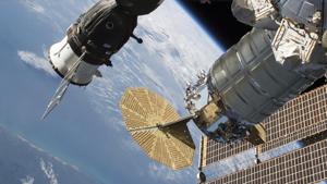 In this June 24, 2018 photo released by NASA, the Russian Soyuz MS-09 crew craft and the Northrop Grumman (formerly Orbital ATK) Cygnus space freighter are attached to the International Space Station.(AP File Photo) In this June 24, 2018 photo released by NASA, the Russian Soyuz MS-09 crew craft and the Northrop Grumman (formerly Orbital ATK) Cygnus space freighter are attached to the International Space Station.(AP File Photo)