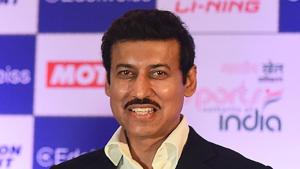 Indian sports minister Rajyavardhan Singh Rathore(AFP) Indian sports minister Rajyavardhan Singh Rathore(AFP)