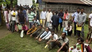 Around 4 million names are missing from the draft NRC that was mandated by the court as part of an effort to identify illegal migrants in the state.(AP/File Photo) Around 4 million names are missing from the draft NRC that was mandated by the court as part of an effort to identify illegal migrants in the state.(AP/File Photo)
