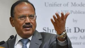National Security Adviser NSA Ajit Doval was speaking at the launch of a book on Vallabhbhai Patel.(PTI) National Security Adviser NSA Ajit Doval was speaking at the launch of a book on Vallabhbhai Patel.(PTI)