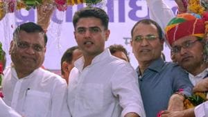 Rajasthan Pradesh Congress Committee President Sachin Pilot during the 'Sarpanch and Panchayatraj Representative Mahasammelan' in Jaipur, Tuesday, Sep 4, 2018.(PTI) Rajasthan Pradesh Congress Committee President Sachin Pilot during the 'Sarpanch and Panchayatraj Representative Mahasammelan' in Jaipur, Tuesday, Sep 4, 2018.(PTI)