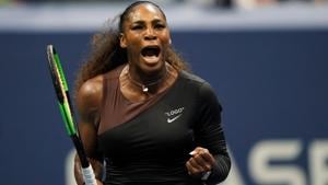 Serena Williams celebrates a point against Karolina Pliskova during their US Open Women's Singles Quarter-Final match.(AFP) Serena Williams celebrates a point against Karolina Pliskova during their US Open Women's Singles Quarter-Final match.(AFP)