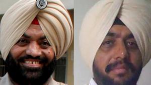 Inspector Inderjit Singh and former Moga SSP Raj Jit Singh(HT File) Inspector Inderjit Singh and former Moga SSP Raj Jit Singh(HT File)