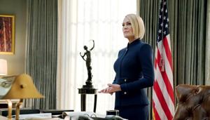 Robin Wright sheds no tears over Kevin Spacey’s death in a blunt preview of House of Cards’ final season. (Twitter) Robin Wright sheds no tears over Kevin Spacey’s death in a blunt preview of House of Cards’ final season. (Twitter)